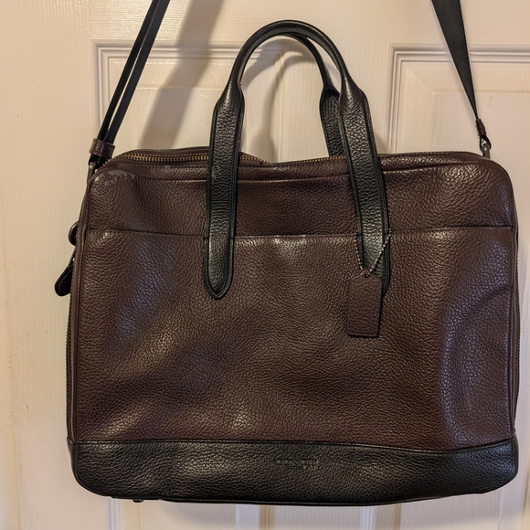 Coach Leather Men's Laptop Bag - Picture 1 of 14